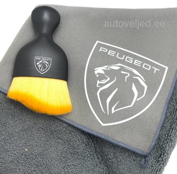 Peugeot Car Cleaning Soft Brush and microfiber cloth