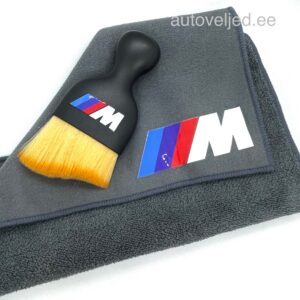 BMW M Car Cleaning Soft Brush and microfiber cloth