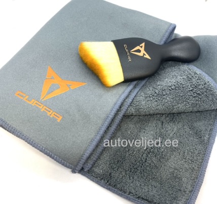 Cupra Car Cleaning Soft Brush and microfiber cloth