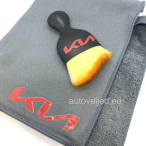 KIA RED Car Cleaning Soft Brush and microfiber cloth